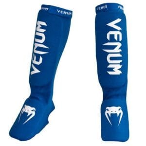 Espinilleras Venum Kontact con Protección para Empeine MMA, Muay Thai y Kickboxing